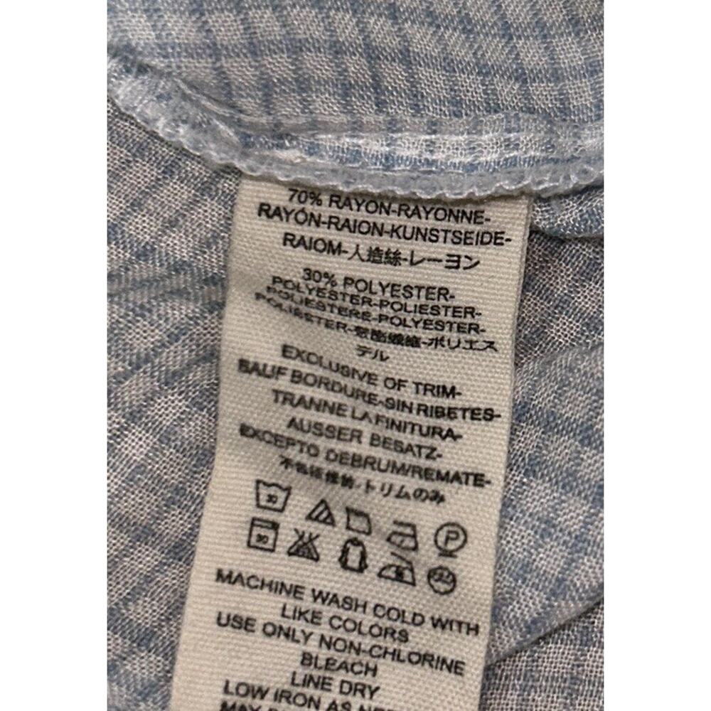 We The Free Women’s Size S Blue Rainbow Picnic Button Down Top - Picture 7 of 7